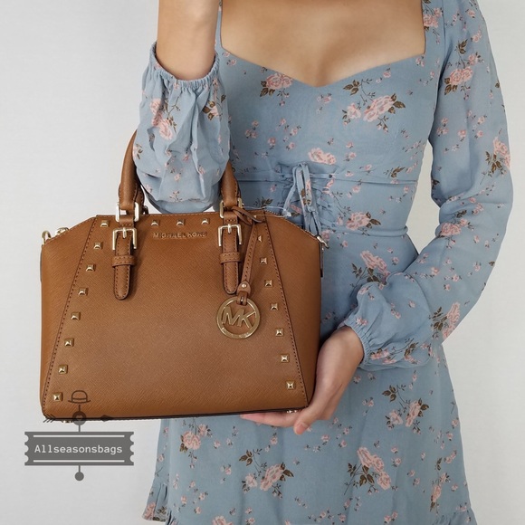 Michael Kors Medium Ciara Satchel studded luggage - Picture 5 of 9